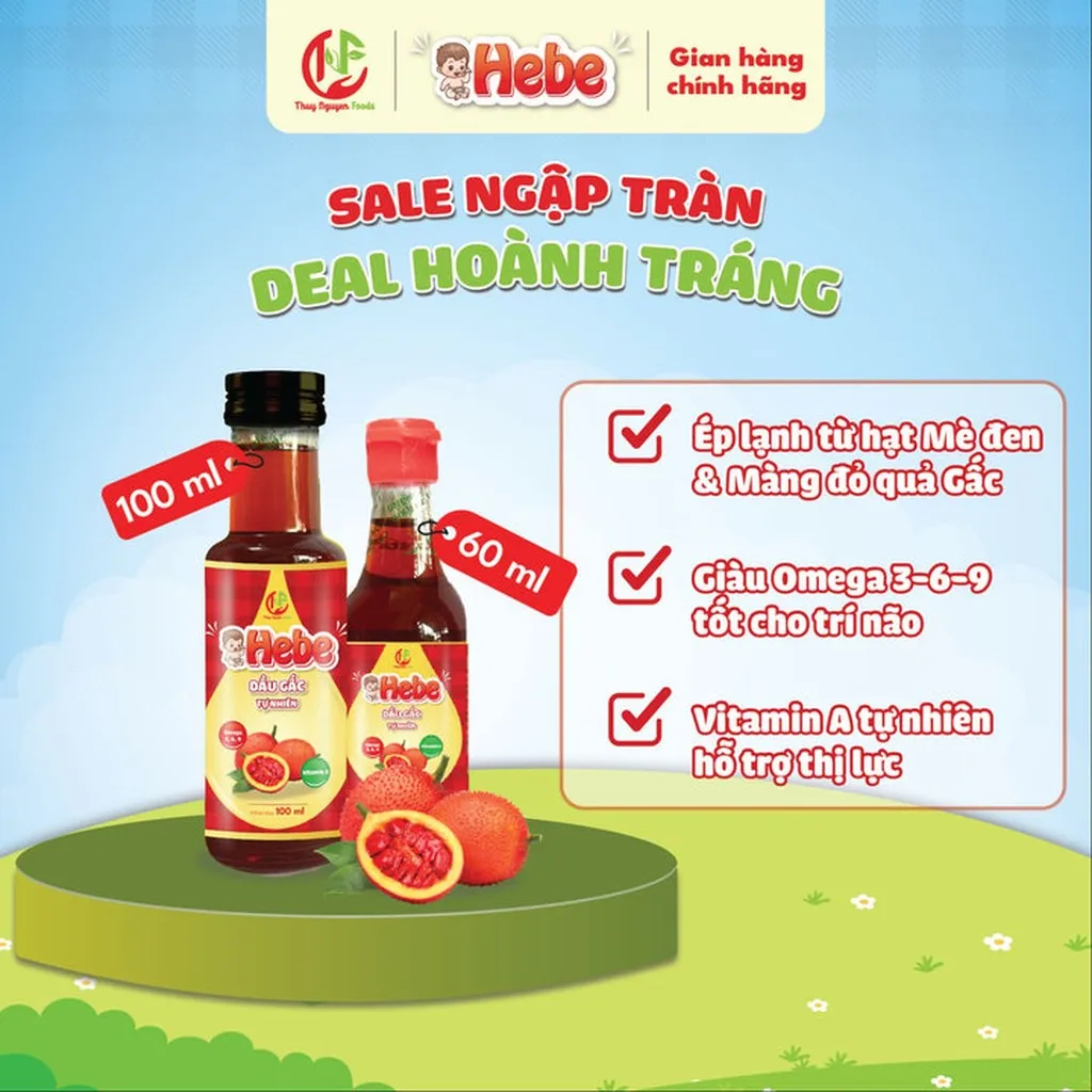 Alternative view of Dầu Gấc Tự Nhiên 100ml - Hebe