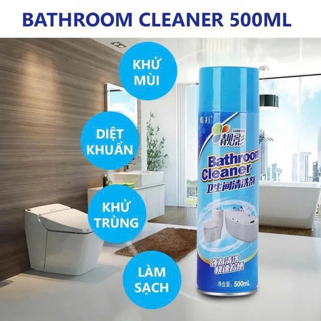 Alternative view of Chai Xịt Vệ Sinh Nhà Tắm Bathroom Cleaner 500ml Thơm Dịu Nhẹ - Nhà Quân Store
