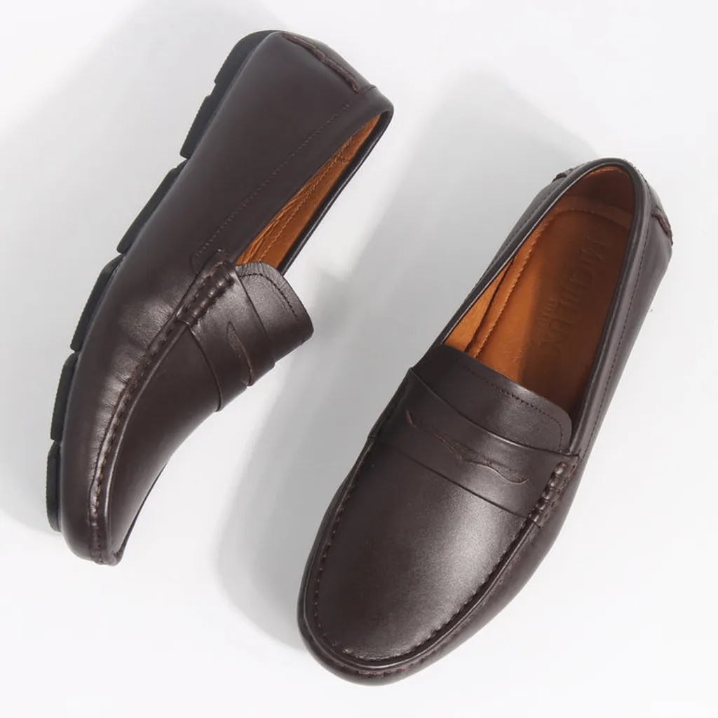Alternative view of Giày Lười Nam Michilux Penny Moccasin Ciems - Màu Nâu Sẫm