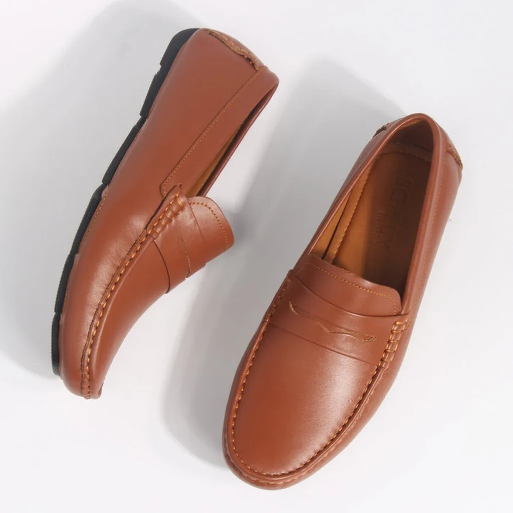 Alternative view of Giày Lười Nam Michilux Penny Moccasin Ciems - Màu Nâu Bò