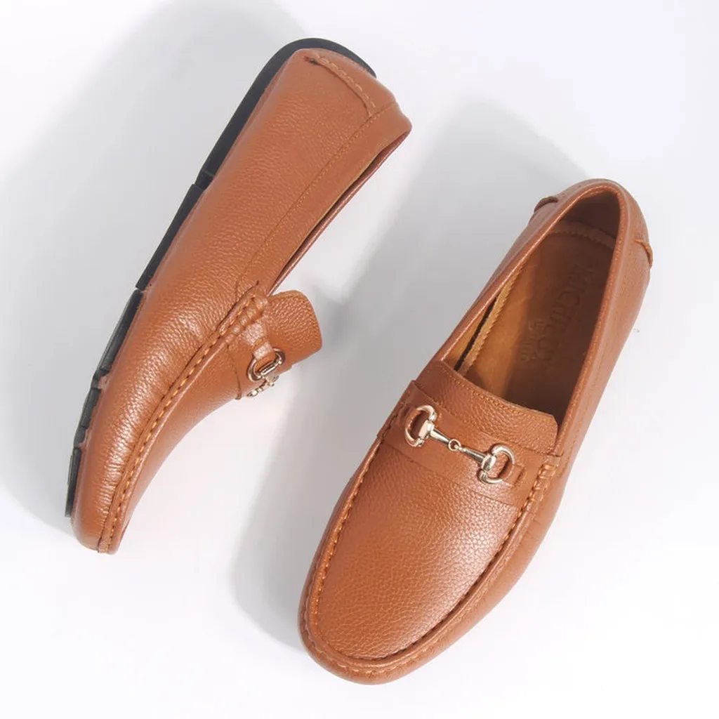 Alternative view of Giày Lười Nam Michilux Horse Bit Moccasin Ciehm Da Bò Thật - Màu Nâu Bò
