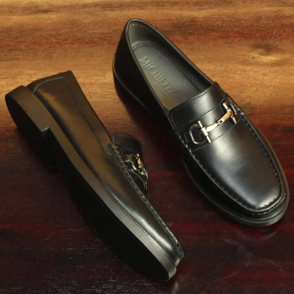 Giày Lười Nam Michilux Horse Bit Loafer Ciehl Da Bò Thật