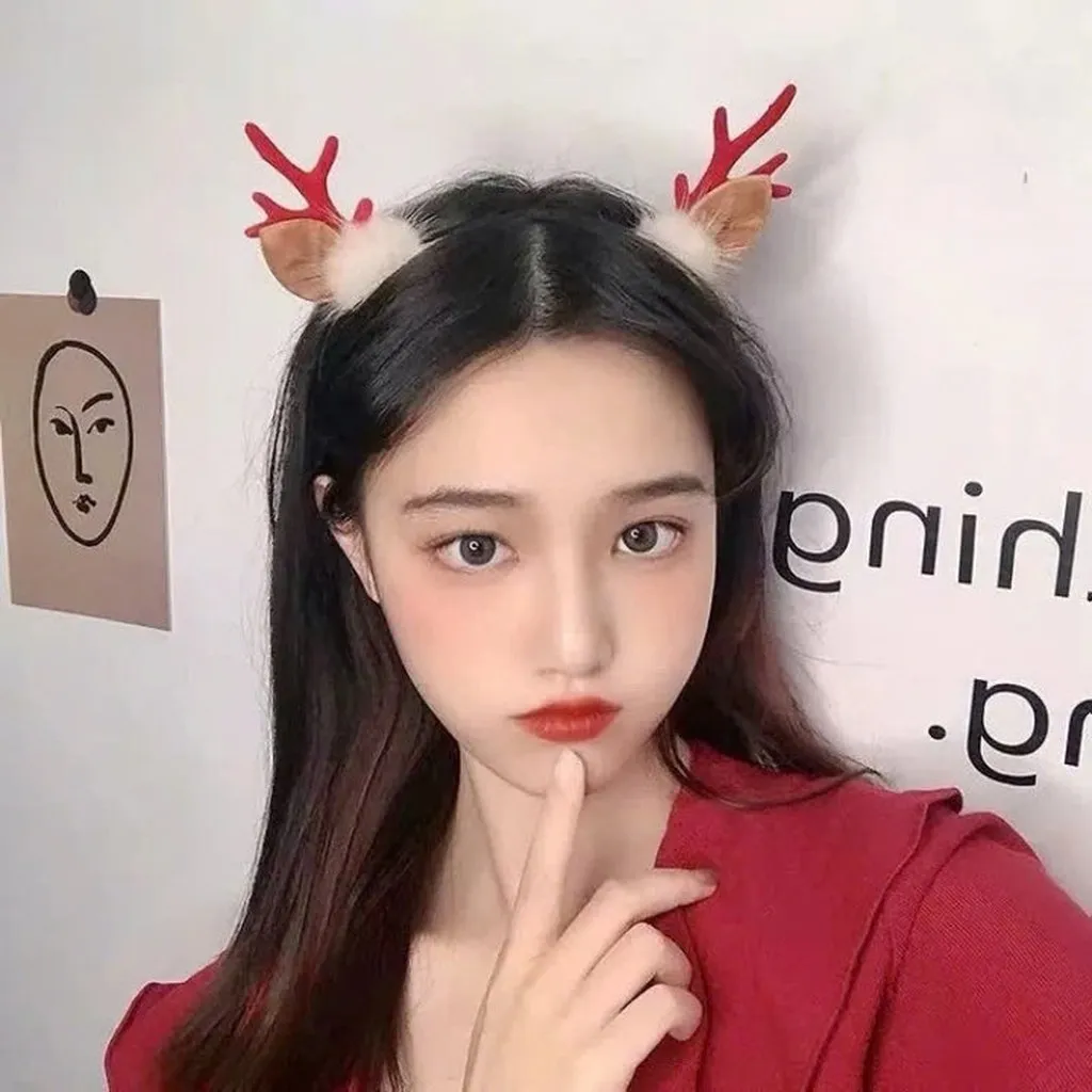 Alternative view of [set 2 Chiếc] Kẹp Tóc Noel Hình Sừng Hươu, Kẹp Tóc Giáng Sinh Dễ Thương-dâu Shop