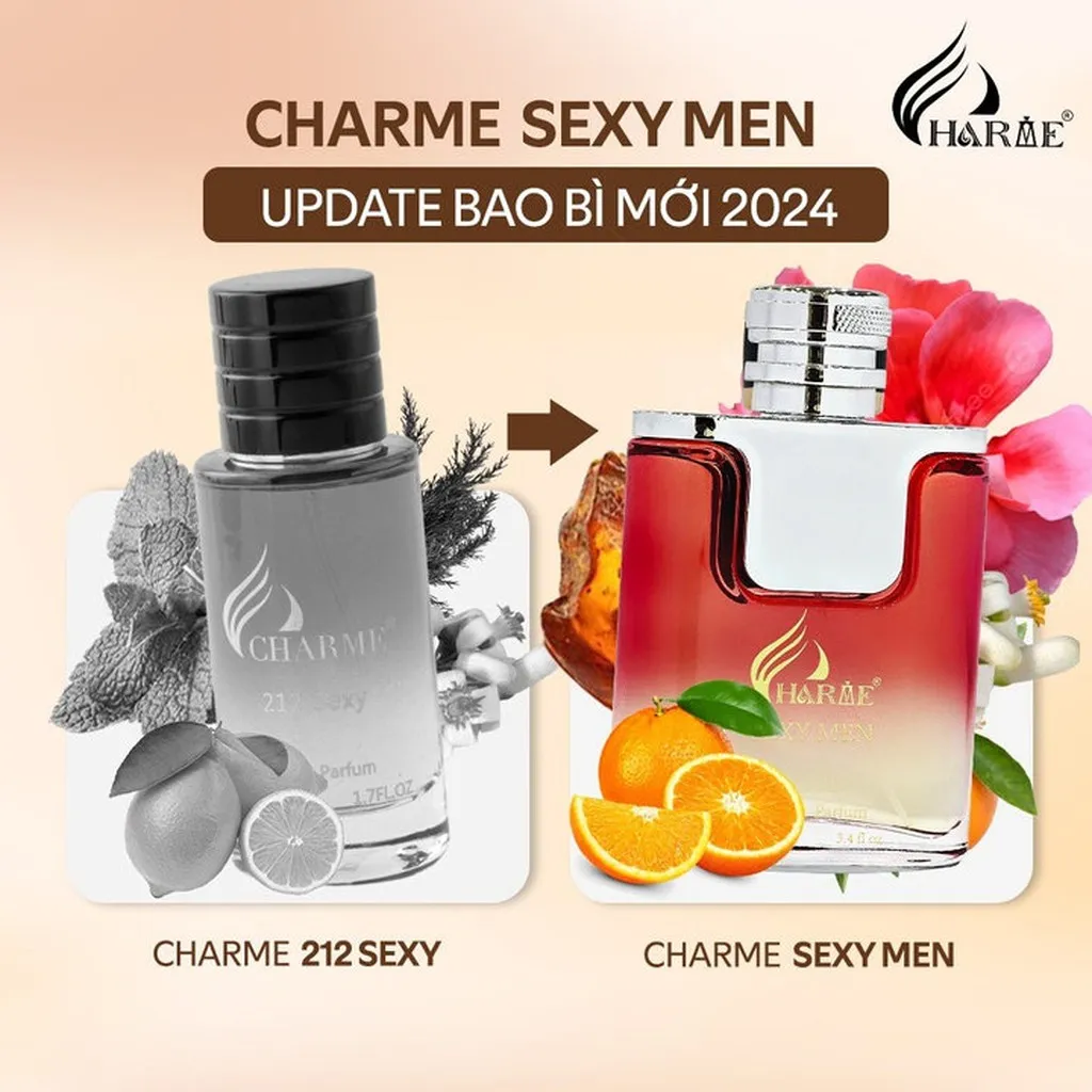 Alternative view of Nước Hoa Nam Charme Sexy Men Bản 2024 100ml, Nam Tính, Lịch Lãm, Lưu Hương Lâu Chính Hãng