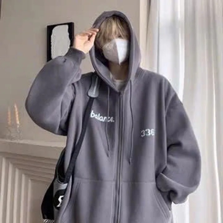 Alternative view of Áo Khoác Hoodie Nỉ Nam Nữ Thêu Họa Tiết Balence 336 - Htm Fashion