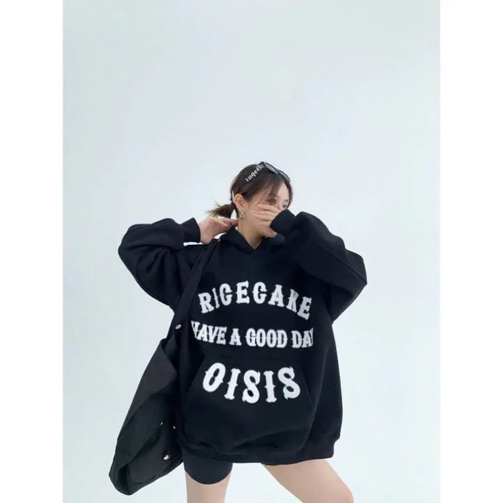 Áo Hoodie Nam Nữ Chữ Nổi Rigecake Have A Good Day Nón 2 Lớp - Htm Fashion
