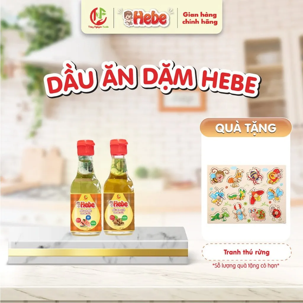 Combo 2 Chai Dầu Óc Chó - Cá Hồi 60ml Hebe