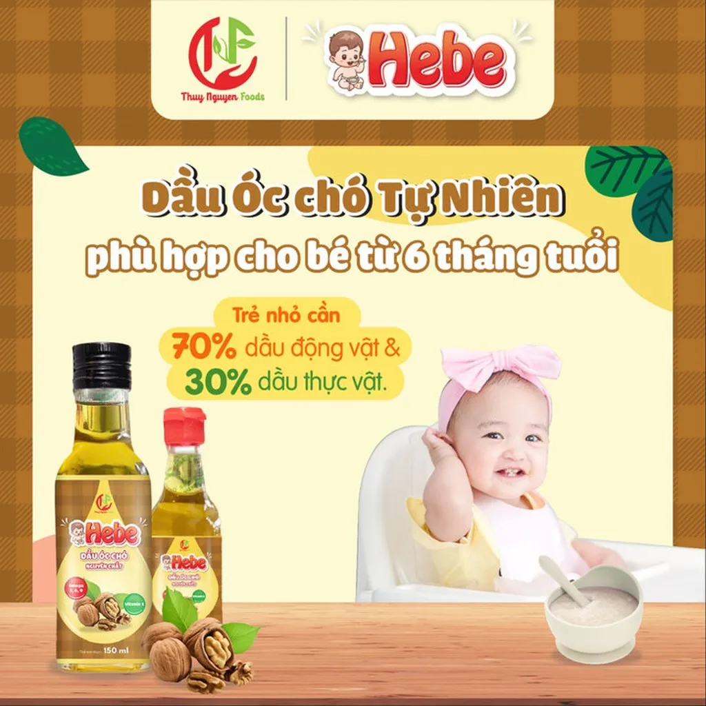 Alternative view of Combo 2 Chai Dầu Óc Chó - Cá Hồi 60ml Hebe