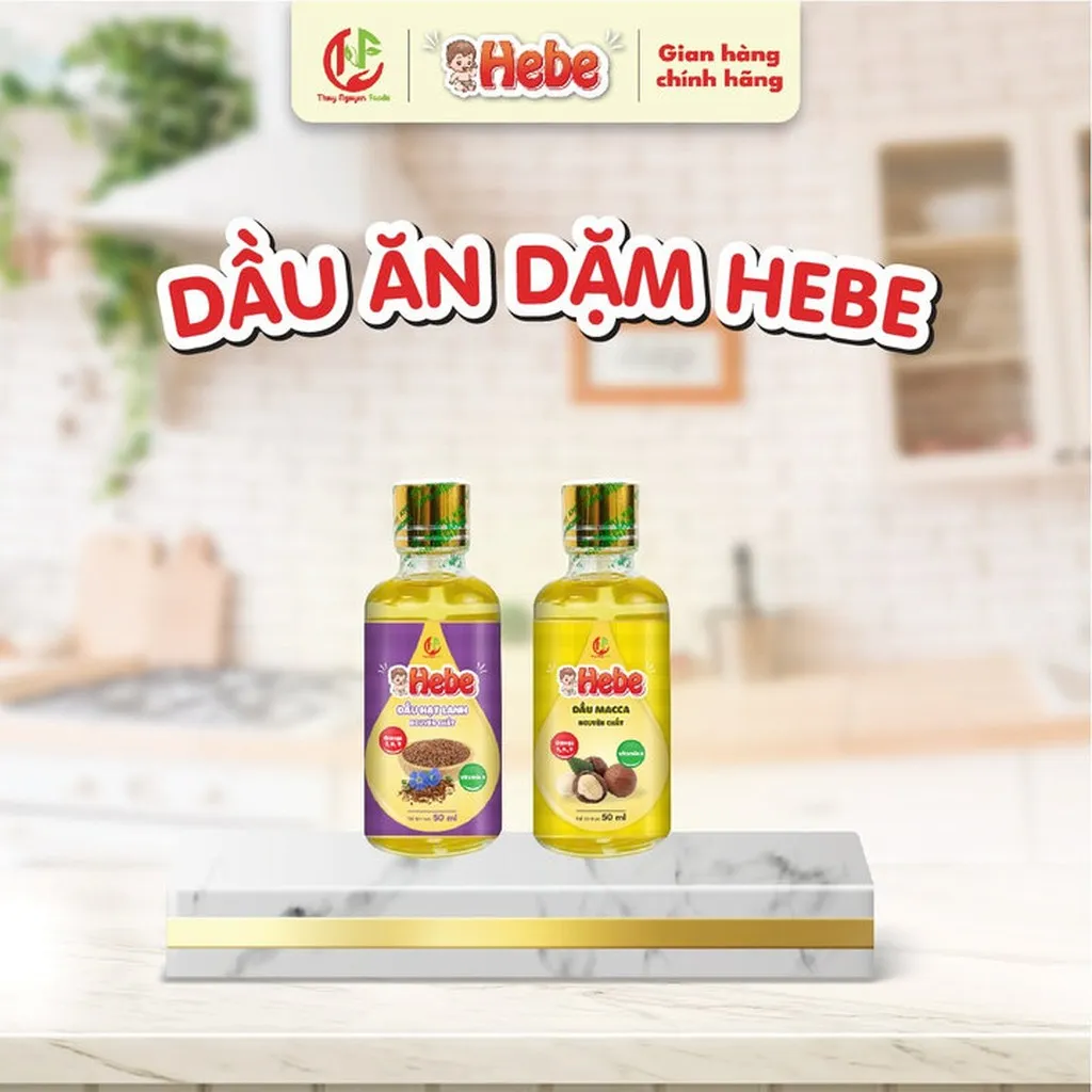 Combo 2 Dầu Macca - Dầu Hạt Lanh Nguyên Chất 50ml Hebe