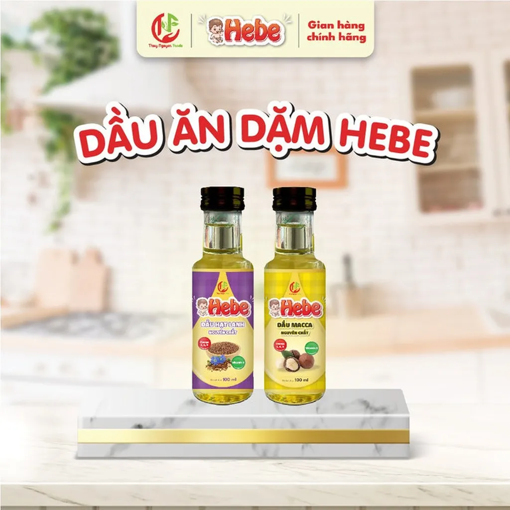 Combo 2 Dầu Hạt Lanh - Dầu Macca 100ml Hebe