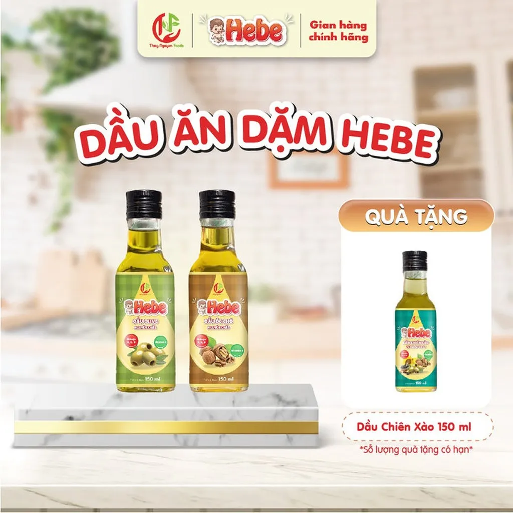 [combo 2 Tặng Chiên Xào] Dầu Olive - Dầu Óc Chó 150ml Hebe