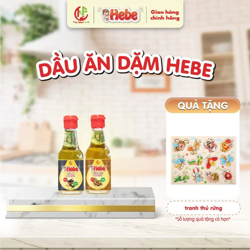 Combo 2 Dầu Mè - Dầu Óc Chó 60ml Hebe