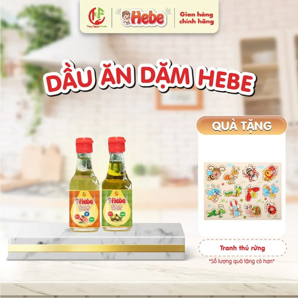 Combo 2 Dầu Olive - Dầu Cá Hồi 60ml Hebe