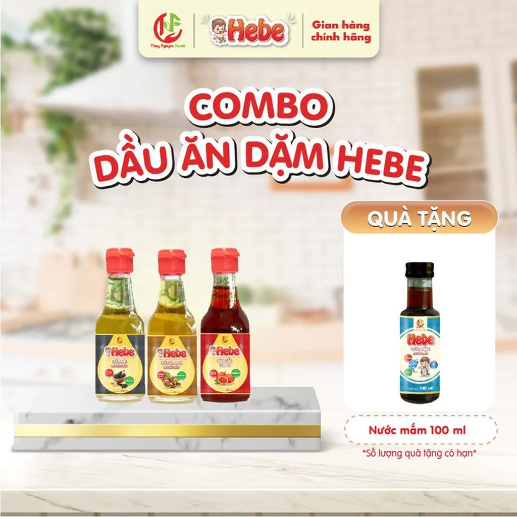 Combo 3 Dầu Óc Chó - Dầu Mè- Dầu Gấc 60ml Hebe
