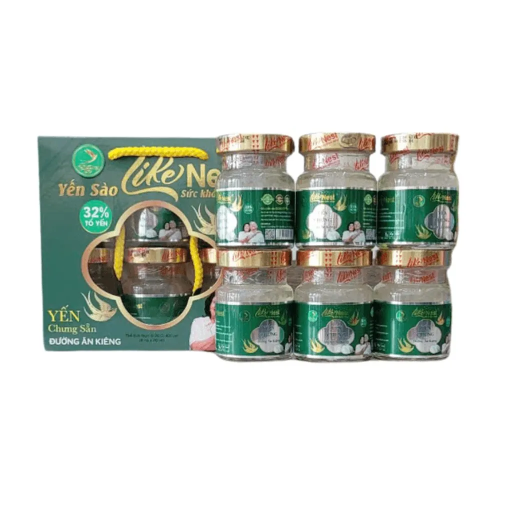 Alternative view of Yến Chưng Đường Ăn Kiêng Like Nest Giúp Đẹp Dáng, Đẹp Da Hộp 6 Hũ - Gia Bảo