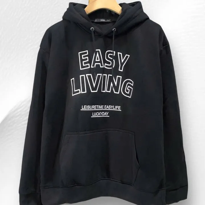 Alternative view of Áo Hoodie Unisex Nam Nữ Vải Nỉ Ngoại In Chữ Living Có Nhiều Màu Để Lựa Chọn Tp65 - Golden Dream