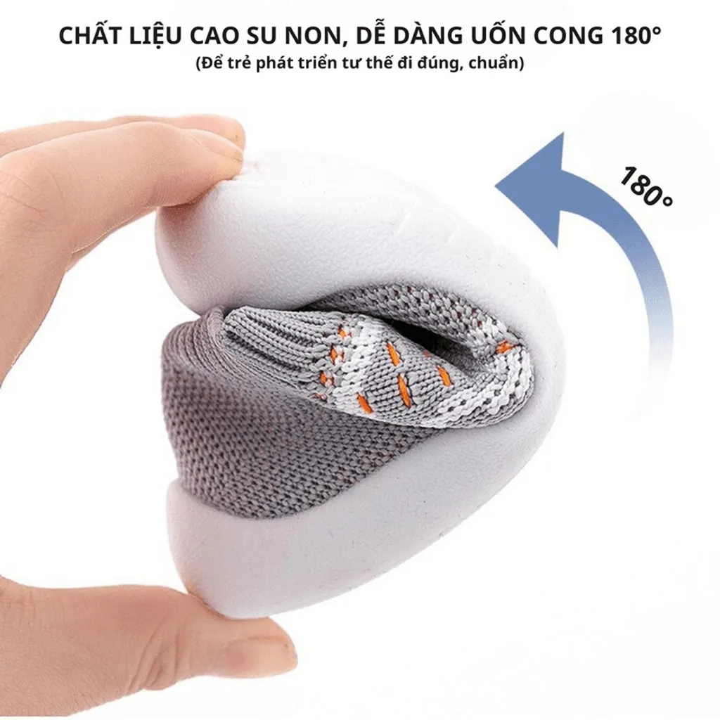Alternative view of Giày Bún Tập Đi Cho Bé Từ 6-24 Tháng, Họa Tiết Nhiều Màu, Đế Chống Trơn Trượt, Co Giãn, Thoáng Khí Ch173 - Bh Kids