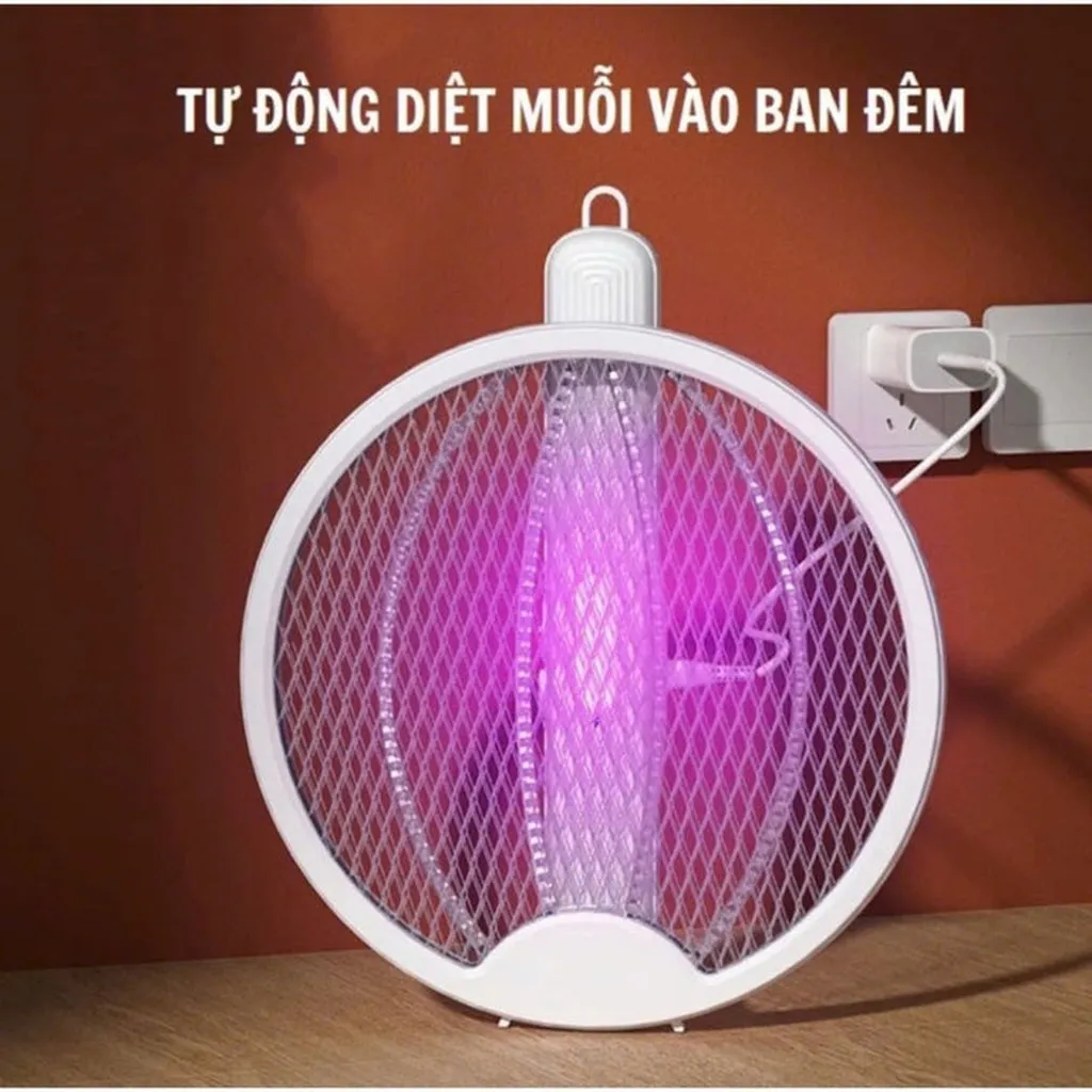 Alternative view of Vợt Diệt Muỗi Thông Minh Gấp Gọn 2 In 1 Kiêm Đèn Bắt Muỗi Tự Động Ban Đêm Gd202 - Lady's Passion