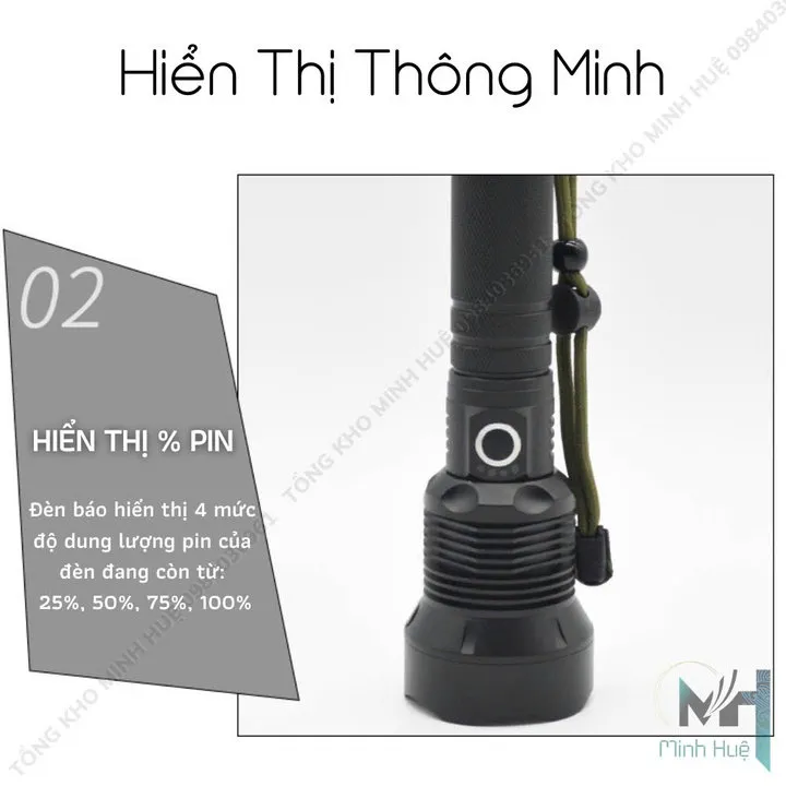 Alternative view of Đèn Pin Cầm Tay Siêu Sáng Xhp70 Chiếu Xa 700 Mét Chống Nước Ipx7 Pin Trâu Gd206 - Lady's Passion