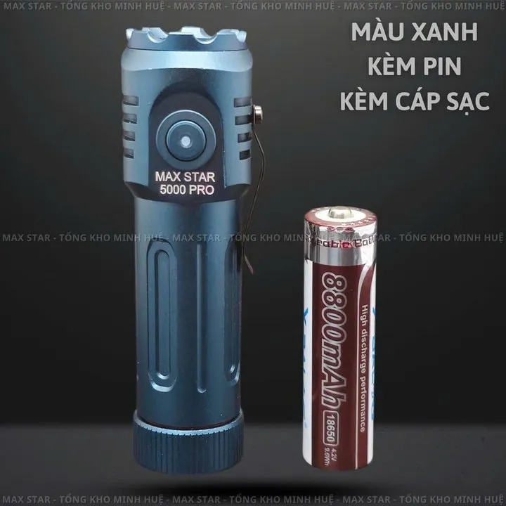 Alternative view of Đèn Pin Mini Cầm Tay Siêu Sáng Max Star 5000 Pro Sạc Trực Tiếp Sử Dụng Pin 18650 Siêu Sáng Mạnh Gd211 - Lady's Passion