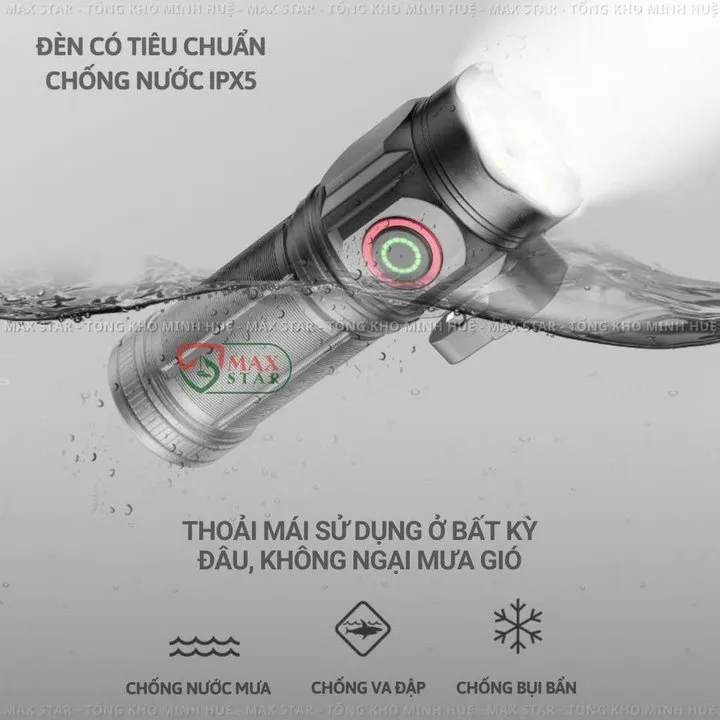 Alternative view of Đèn Pin Cầm Tay Mini Siêu Sáng Max Star Ms51 Vỏ Nhôm Chống Nước Ipx7 Độ Sáng Tối Đa 2600 Lumen Soi Sáng Liên Tục ~5 Giờ Gd217 - Lady's Passion