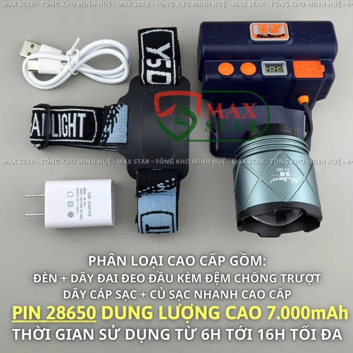Alternative view of Đèn Pin Đội Đầu Siêu Sáng Xj600 Zoom Xa Gần Gom Tỏa Pin Trâu Cảm Biến Sạc Ngược Cho Điện Thoại Đa Năng Cao Cấp Gd221 - Lady's Passion