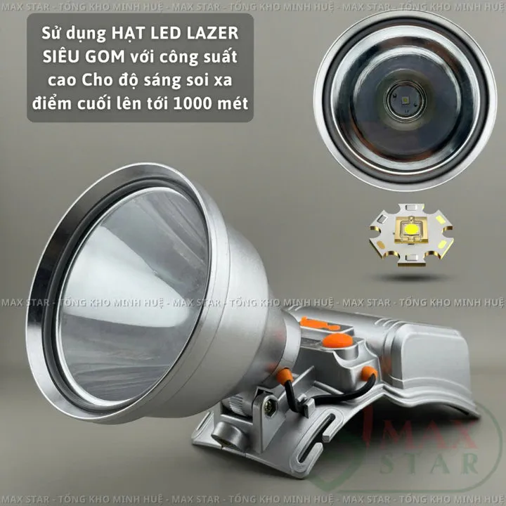 Alternative view of Đèn Pin Đội Đầu Siêu Sáng Xj9523 Chiếu Xa 1000m Tích Điện 10 Giờ Đổi 3 Màu Tặng Kèm Dây Đeo Đầu Thay Thế Gd222 - Lady's Passion