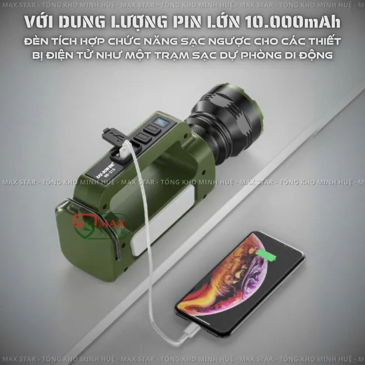 Alternative view of Đèn Pin Cầm Tay Siêu Sáng Ray Bow Rb 319 Zoom Sáng Gom Tỏa Xa Gần, Pin Dung Lượng Cao, Sạc Năng Lượng Mặt Trời Gd224 - Lady's Passion