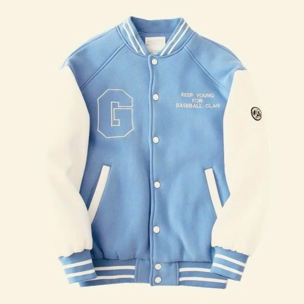 Áo Khoác Bomber G Xanh Nam Nữ. Chất Nỉ Lót Bông. Hàng Y Hình
