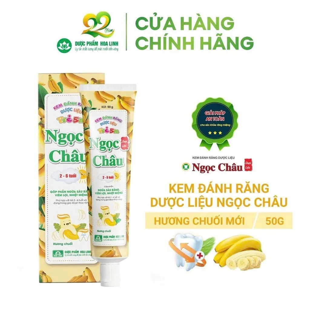 Alternative view of Kem Đánh Răng Ngọc Châu Cho Trẻ 2-6 Tuổi Hương Chuối 50g L101 - Lady's Passion