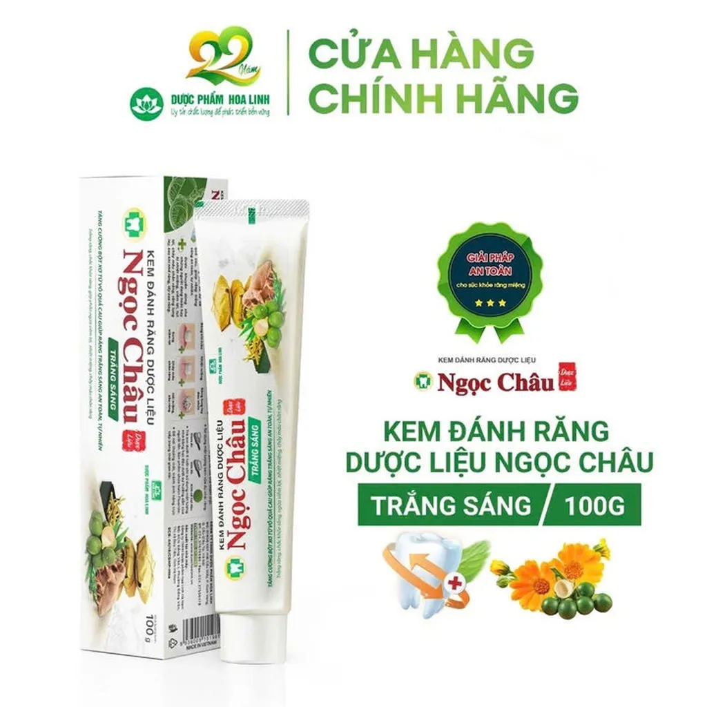 Kem Đánh Răng Dược Liệu Ngọc Châu Trắng Sáng 170g L100 - Lady's Passion
