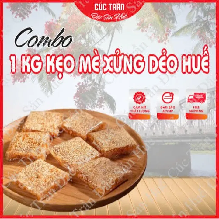 1 Kg ( 5 Gói ) Mè Xửng Dẻo Huế, Dẻo, Dai Trọn Vị, Thơm Ngon, Ăn Là Ghiền, Đặc Sản Huế - Ctb808