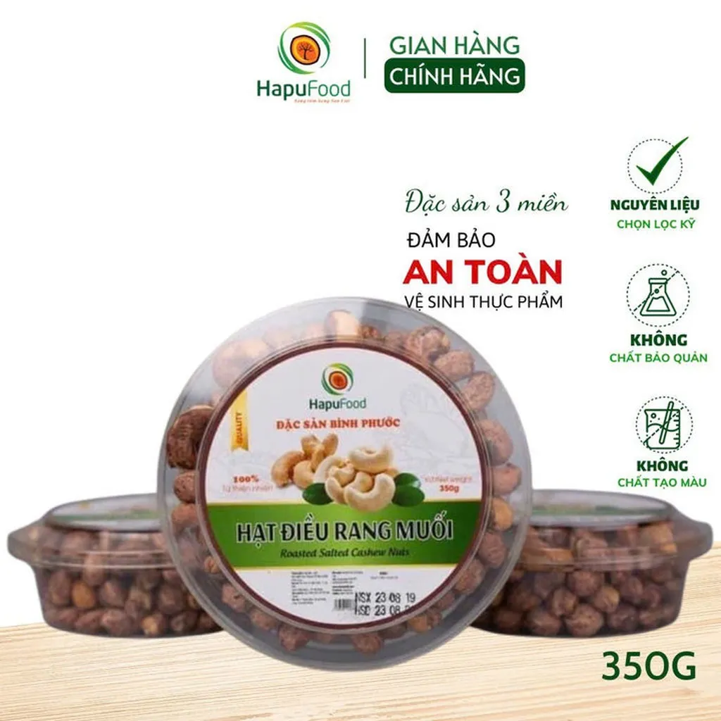 Hạt Điều Rang Muối Vỏ Lụa Nguyên Hạt Hộp Tròn 350g H011 - Lady's Passion