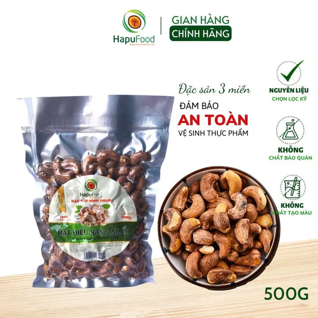 Hạt Điều Rang Muối Túi Hút Chân Không 500g H012 - Lady's Passion
