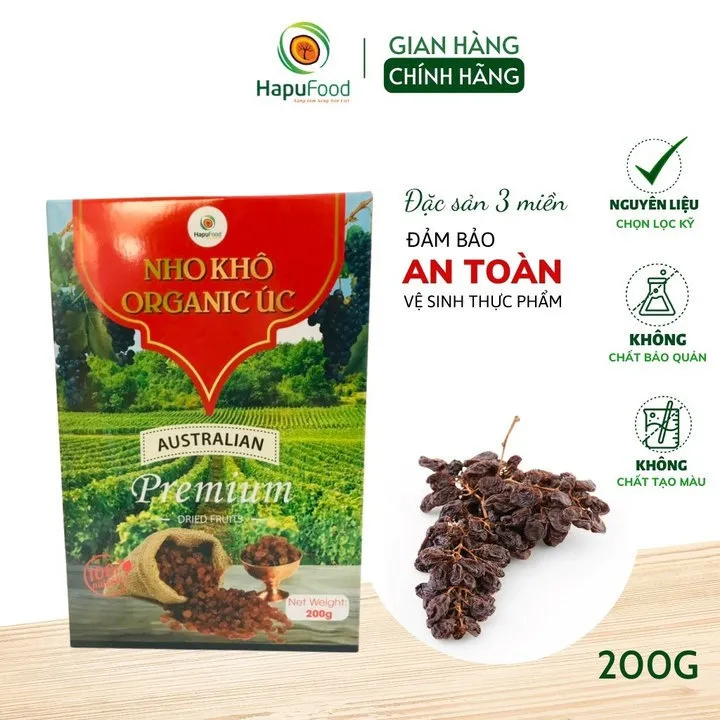 Nho Khô Organic Úc Hộp 200g Thơm Ngon Tốt Cho Tiêu Hóa, Tốt Cho Sức Khỏe Hp006 - Lady's Passion