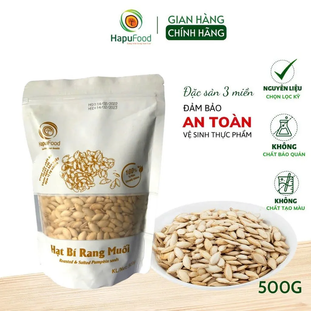 Hạt Bí Rang Muối Túi 500g H015 - Lady's Passion
