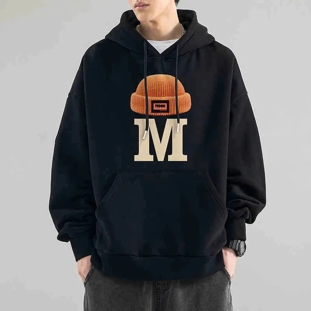 Alternative view of Áo Hoodie Phối Túi Bụng Form Rộng Unisex In Chữ M Đội Mũ Sắc Nét Đẹp Như Hình Tp77 - Golden Dream