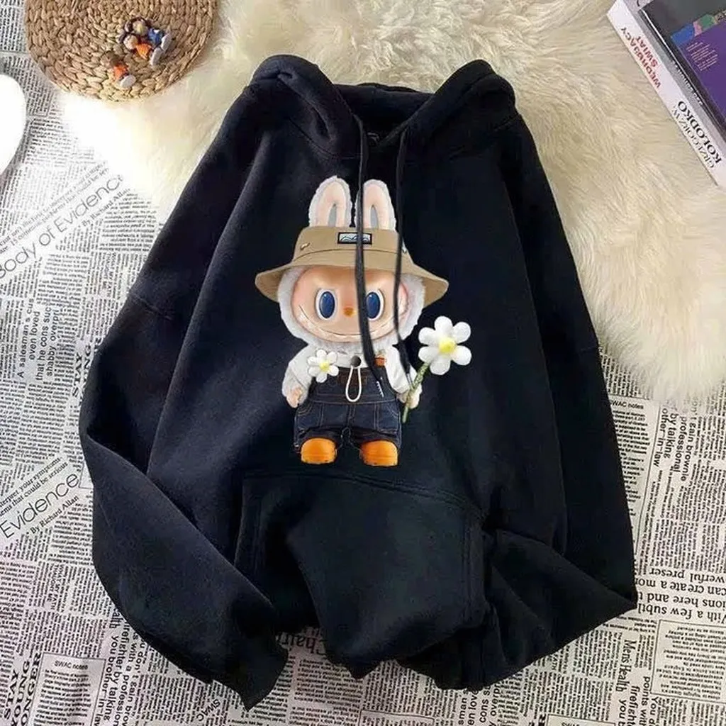 Alternative view of Áo Hoodie Hoạt Hình Labubu Chống Nắng Năm Nữ Chất Nỉ - Gdn