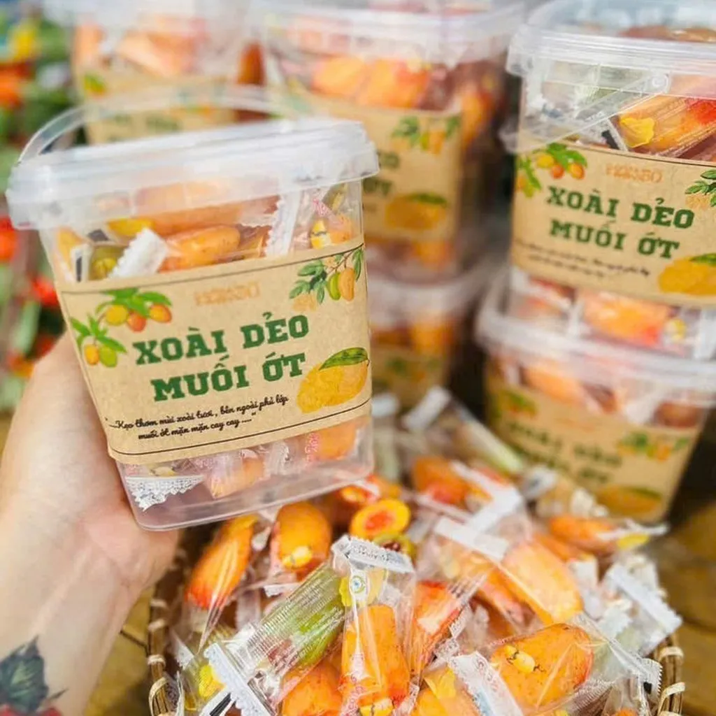 Kẹo Dẻo Xoài Muối Ớt - Vị Ngon Khó Tả 500g - Winnie House