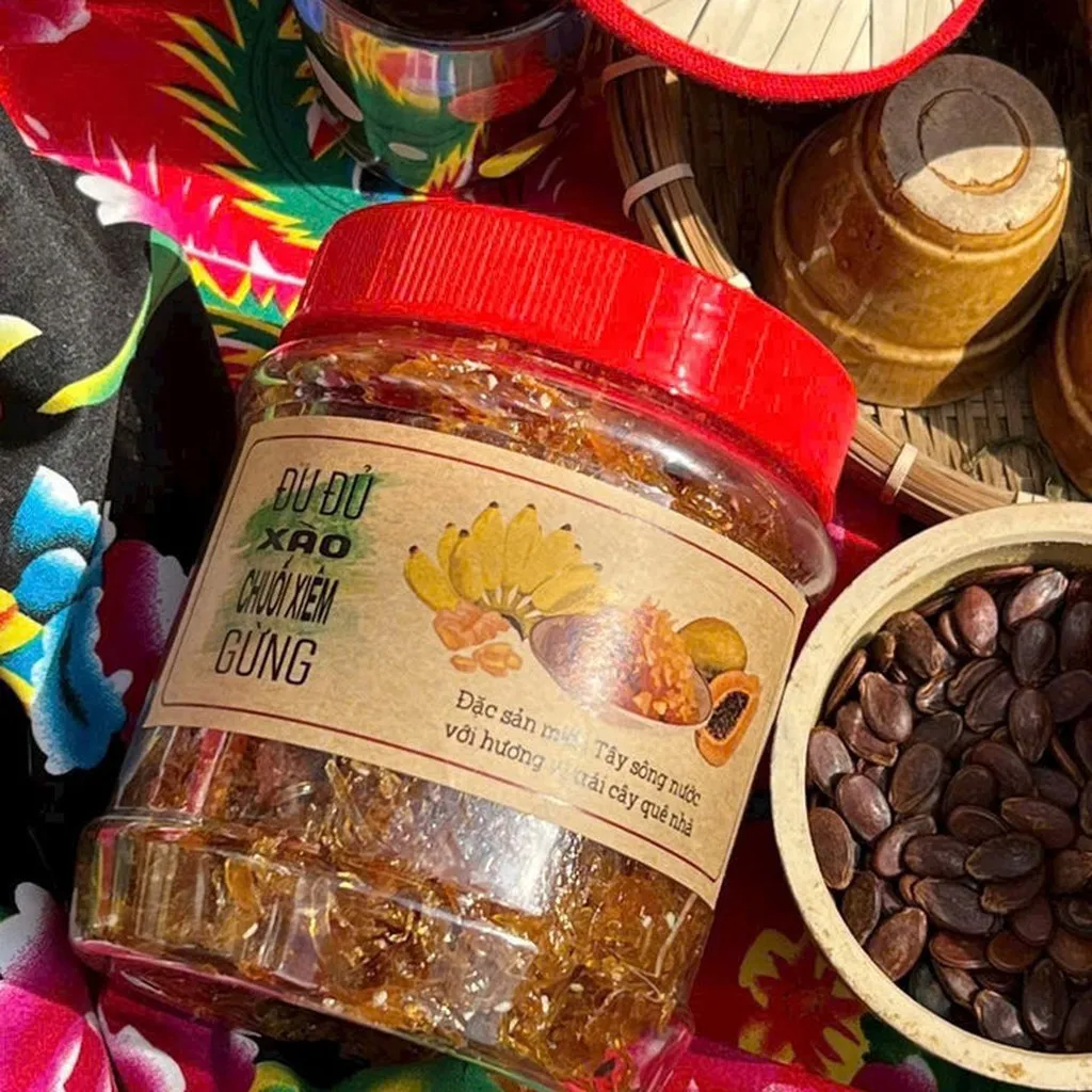 Mứt Đu Đủ Gừng Thốt Nốt: Hương Vị Tết Miền Tây Chuẩn Vị 500g - Winnie House
