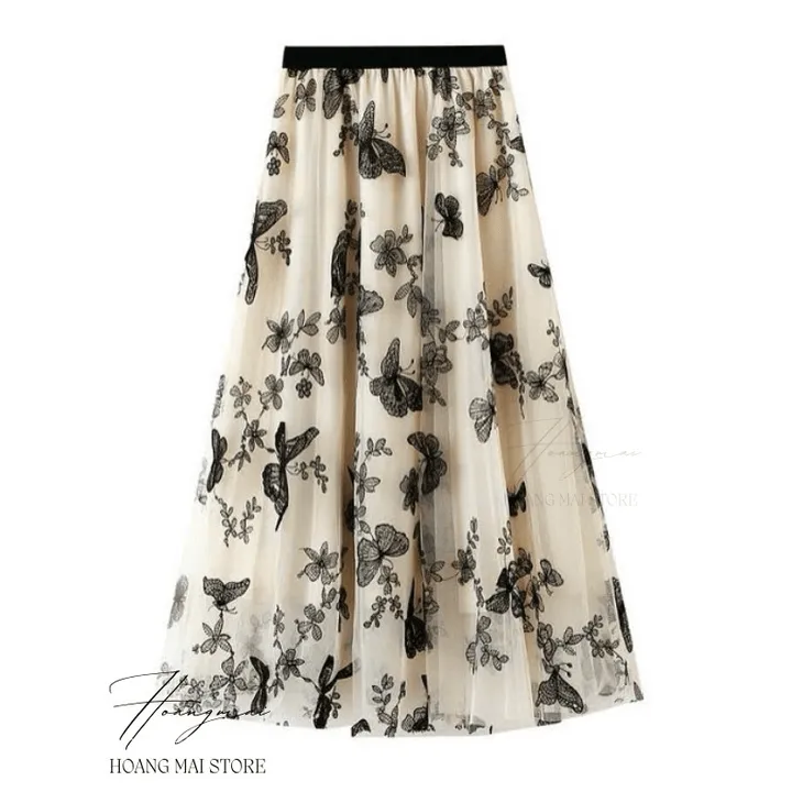 Alternative view of Váy Lưới Bướm Thêu - Hoàng Mai Fashion