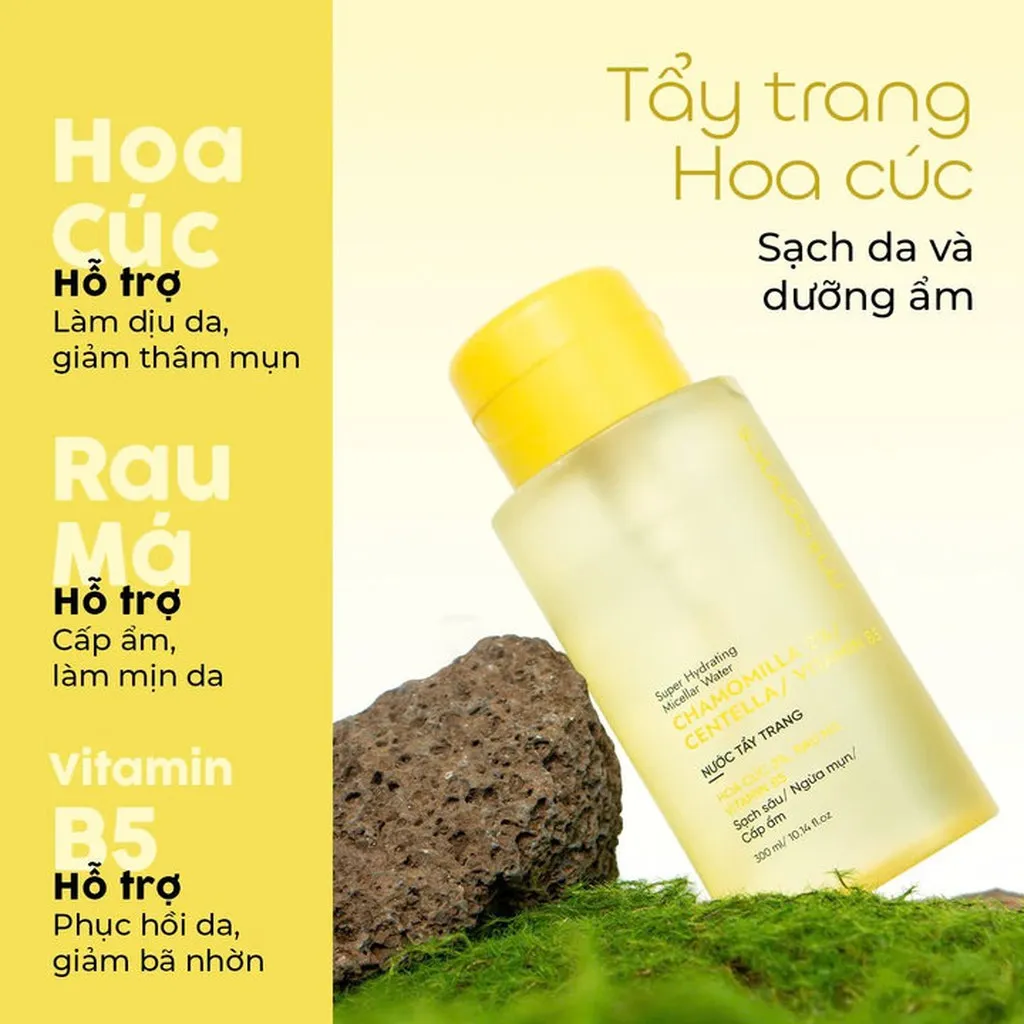 Alternative view of Tẩy Trang Hoa Cúc Làm Sạch Da Ngừa Mụn Cấp Ẩm 300ml-milaganics