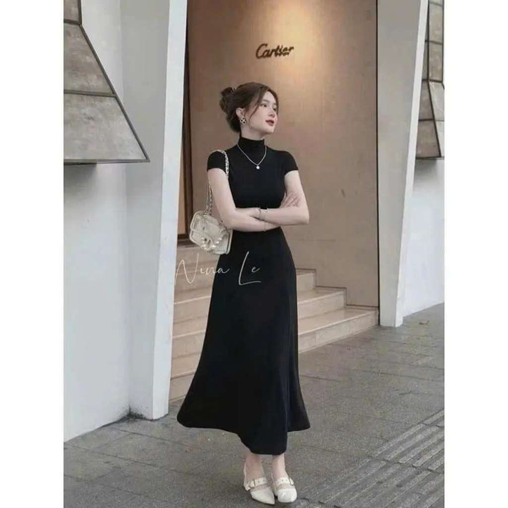 Alternative view of Đầm Zip Cổ Lọ Form Dài - Lê Phương Boutique