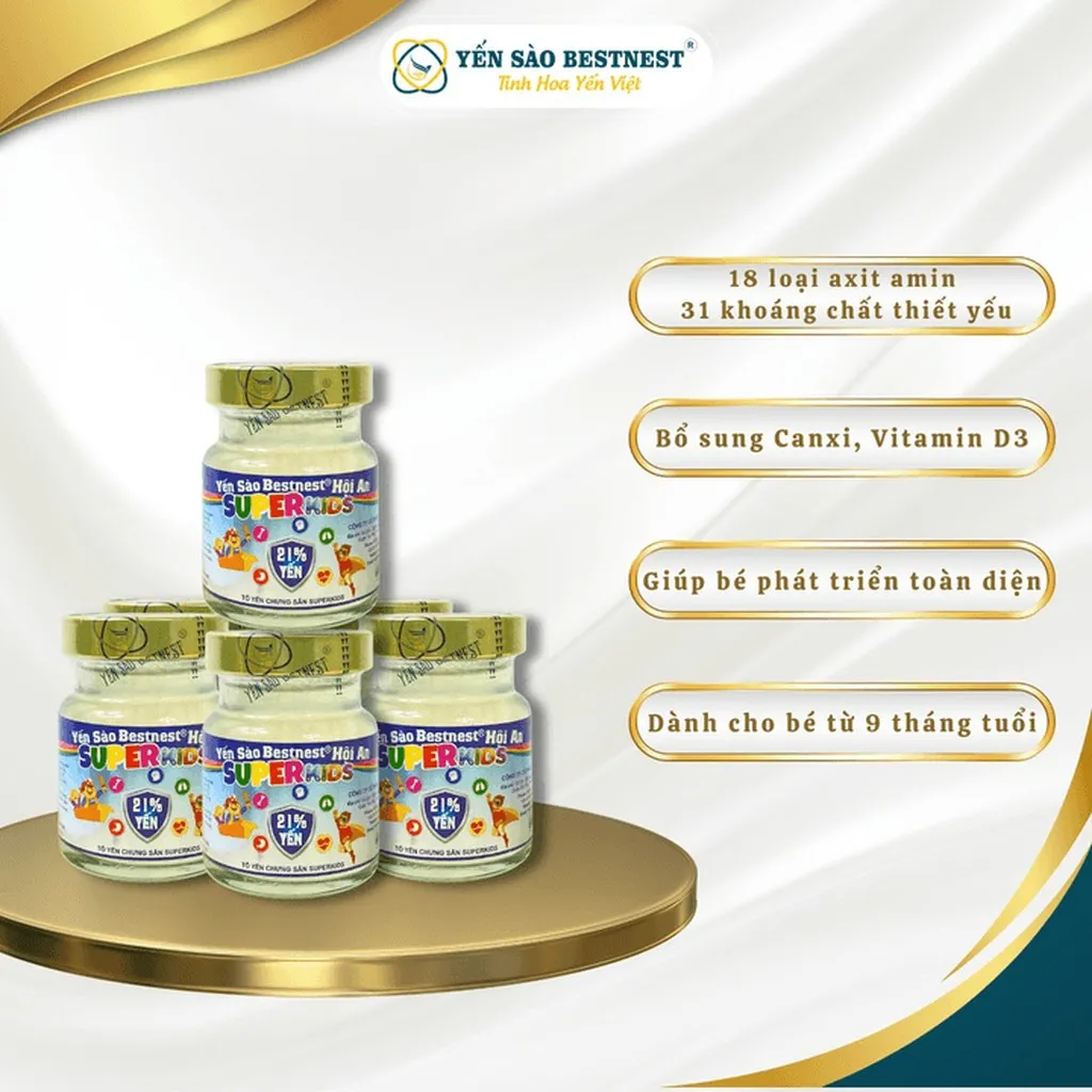 Alternative view of Yến Sào Bestnest Hội An - Yến Sào Chưng Sẵn Superkid's 21% - Hộp 4 Hũ X 70ml