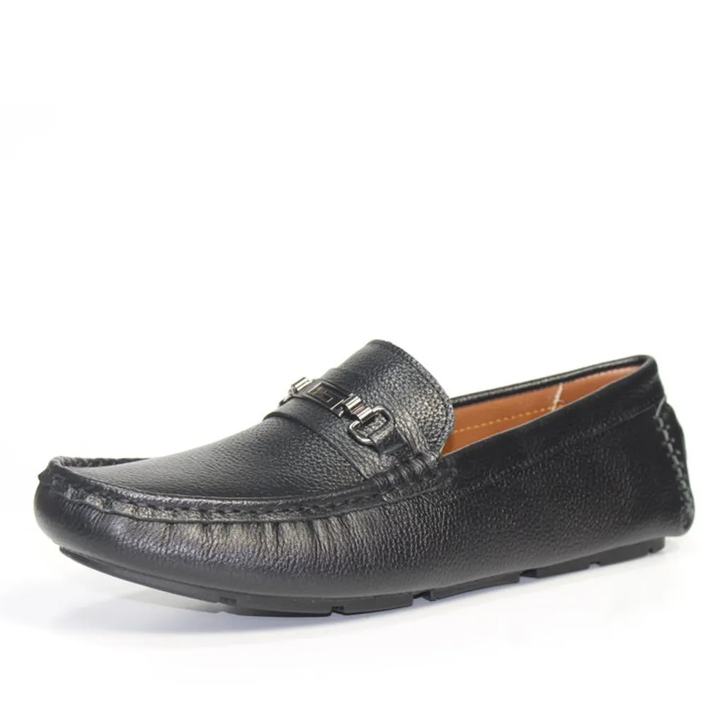 Alternative view of Giày Lười Nam Michilux Horse Bit Moccasin Cshm0 Da Bò Thật - Màu Đen
