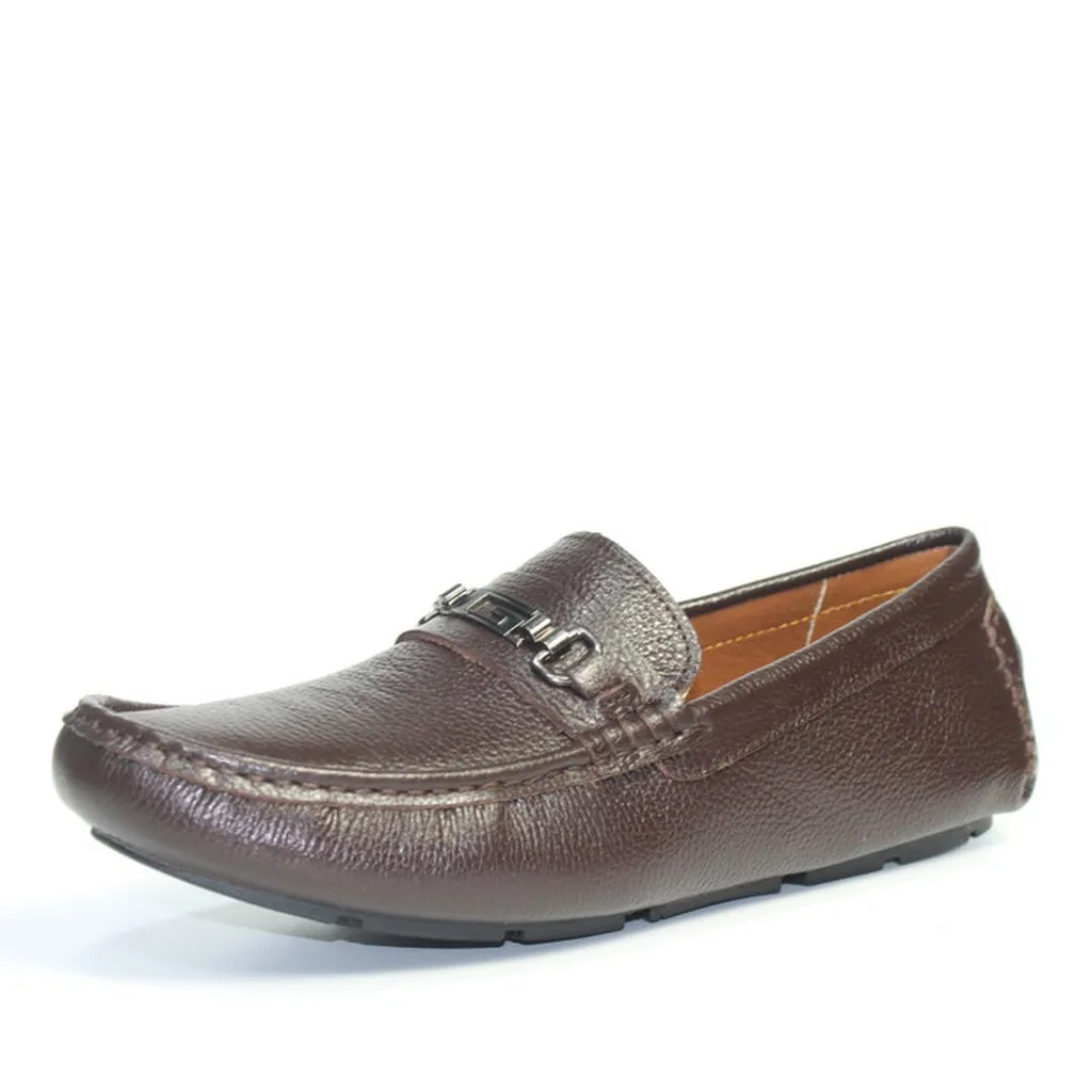 Alternative view of Giày Lười Nam Michilux Horse Bit Moccasin Cshm0 Da Bò Thật - Màu Nâu Sẫm