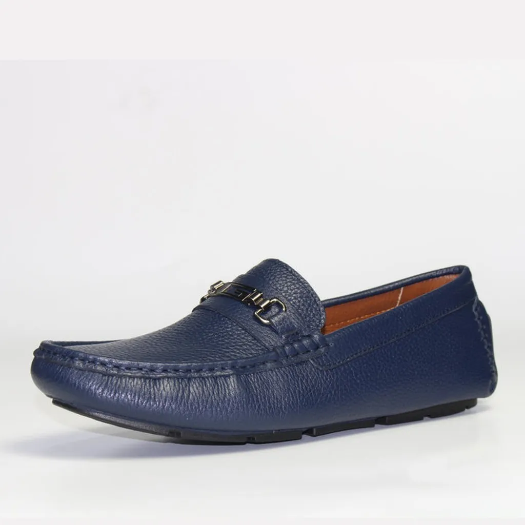 Alternative view of Giày Lười Nam Michilux Horse Bit Moccasin Cshm0 Da Bò Thật - Xanh Navy