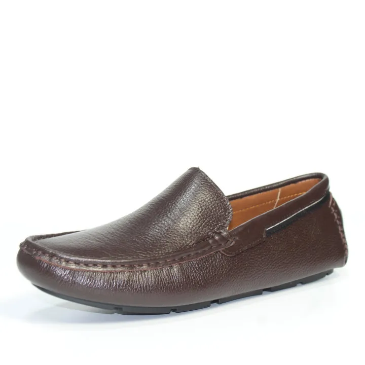 Alternative view of Giày Lười Nam Michilux Classic Moccasin Csms0 Da Bò Thật - Màu Nâu Sẫm