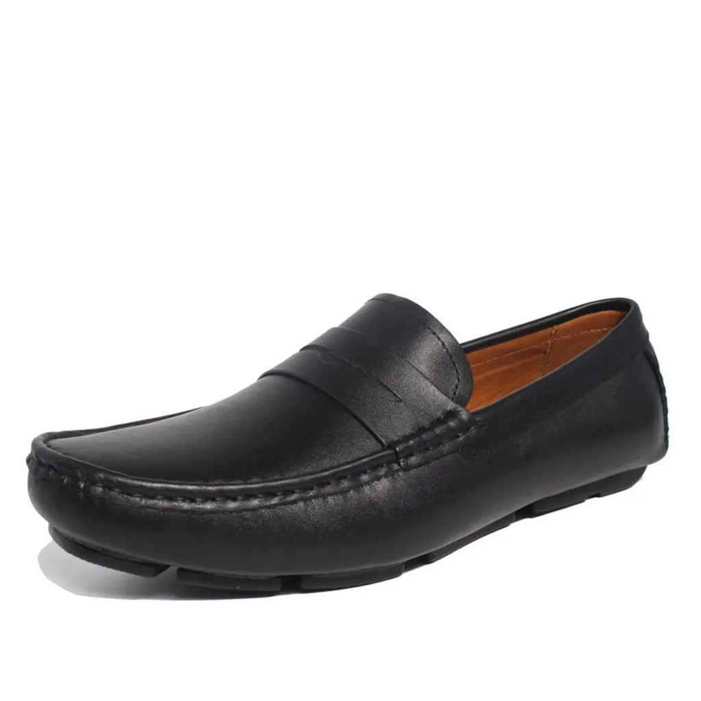 Alternative view of Giày Moca Nam Michilux Penny Moccasin Ciems Da Bò Thật - Màu Đen