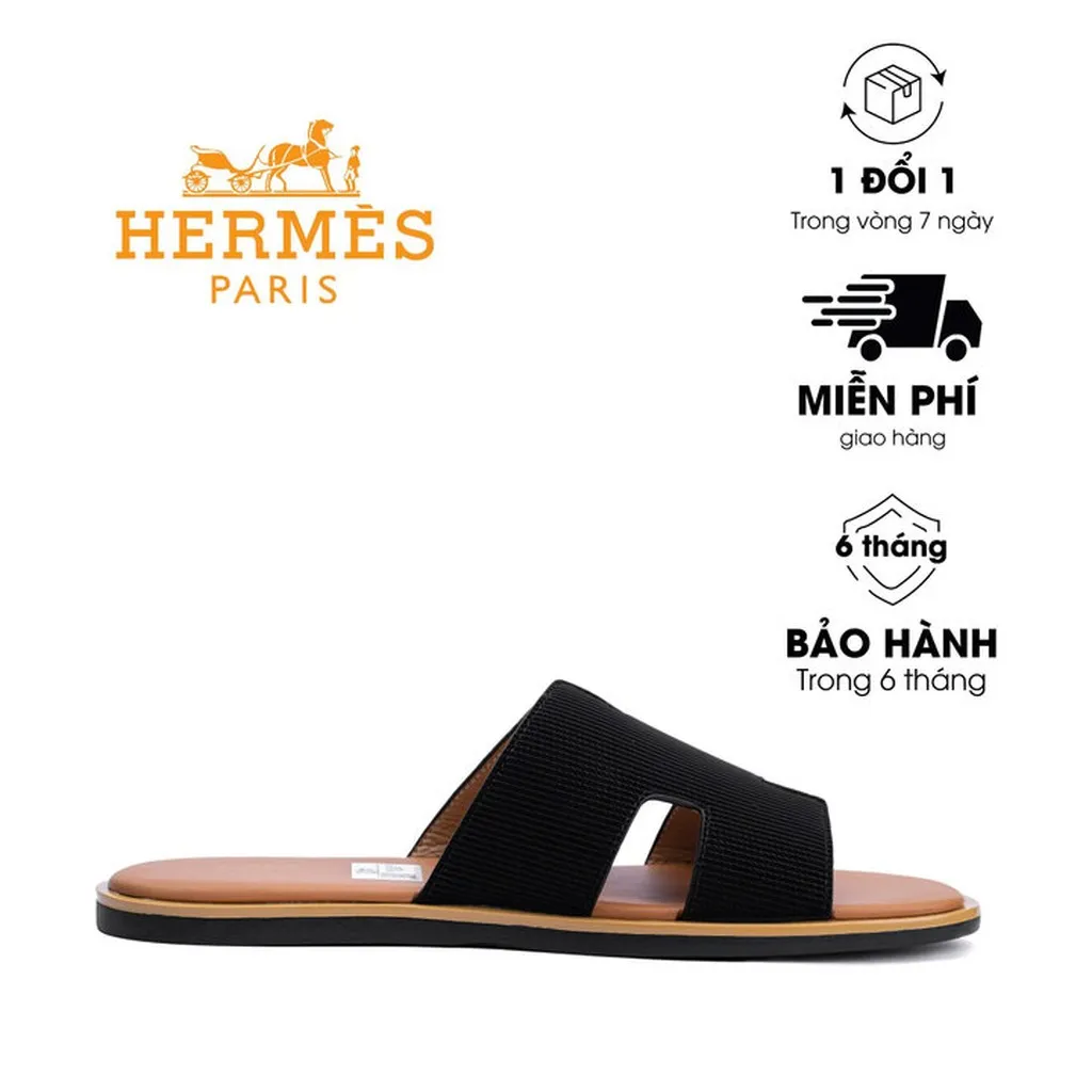 Dép Nam Hm Bản Siêu Cấp Ms42 Full Box, Quai Da Microfiber, Đế Cao Su Non, Bh 6 Tháng